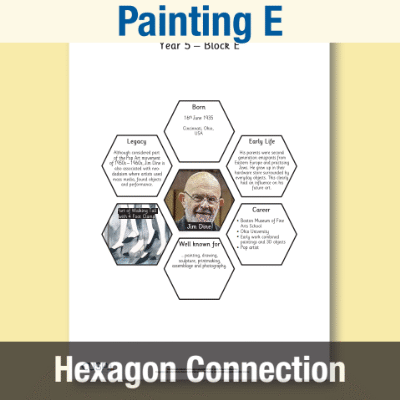 Image of Year 5 Art E (Painting) AR Significant Artists Hexagon Connections CUSP Resource