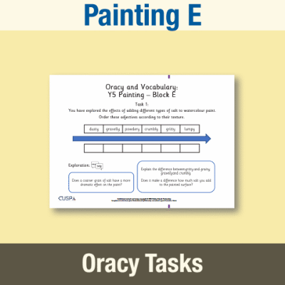Image of Year 5 Art and Design E (Painting) Oracy Tasks OT CUSP Resource