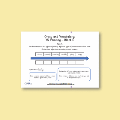 Y5 Art and Design E (Painting) Oracy Tasks OT