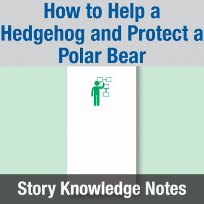 Image of Year 05 Communication (How to Help a Hedgehog and Protect a Polar Bear) Story Knowledge Notes CUSP ResourceAccess Summer 277x102mm Printed in Black;    5 Leaf Set in pads of 16