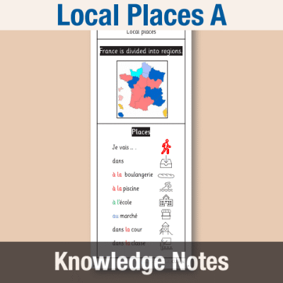 Image of Year 5 French A (Local Places) Knowledge Notes KN CUSP Resource
