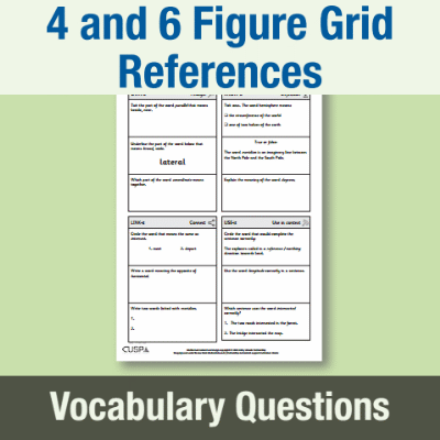 Image of Year 5 Geography (4 and 6 Figure Grid References) Vocabulary Questions VQ CUSP Resource