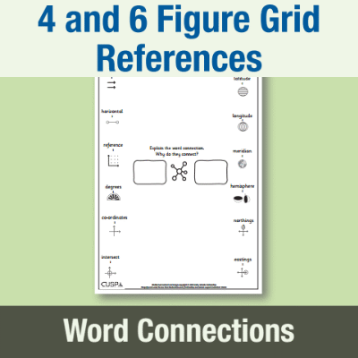 Image of Year 5 Geography (4 and 6 Figure Grid References) Word Connections WC CUSP Resource