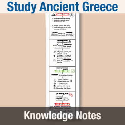 Image of Year 5 History (Study Ancient Greece) Knowledge Notes KN CUSP Resource