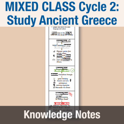 Image of Year 5 History MIXED CLASS Cycle 2 (Study Ancient Greece) Knowledge Notes KN  CUSP Resource