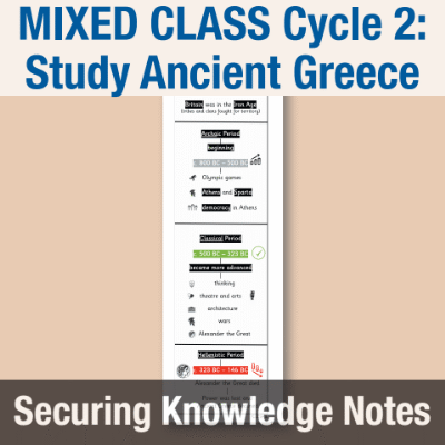 Image of Year 5 History (Ancient Greeks), Mixed Class 2 Knowledge Notes SKN CUSP Resource