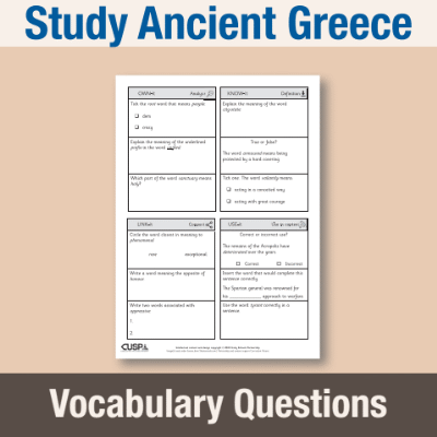 Image of Year 5 History (Study Ancient Greece) Vocabulary Questions VQ CUSP Resource