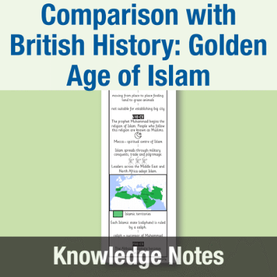 Image of Year 5 History (Study a non-European society that contrasts with British history: The Golden Age of Islam) Knowledge Notes KN CUSP Resource