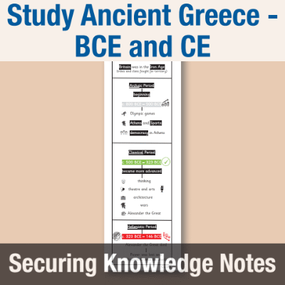 Image of Year 5 History BCE-CE (Ancient Greeks) Knowledge Notes SKN CUSP Resource