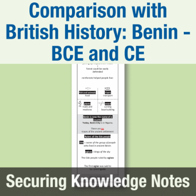 Image of Year 5 History BCE-CE (Comparison of Benin and Anglo-Saxons) Knowledge Notes SKN CUSP Resource