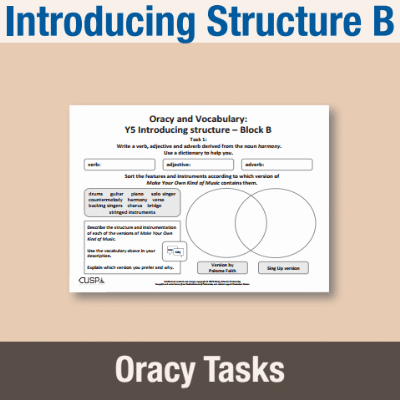 Image of Year 5 Music B (Introducing Structure) Oracy Tasks OT CUSP Resource