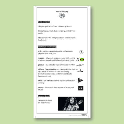 Y5 Music D (Singing) Knowledge Notes KN