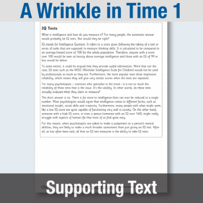 Image of Year 5 Reading (A Wrinkle in Time 1) Supporting Text ST CUSP Resource