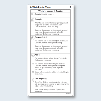 Y5 Reading (A Wrinkle in Time 2) Knowledge Notes KN