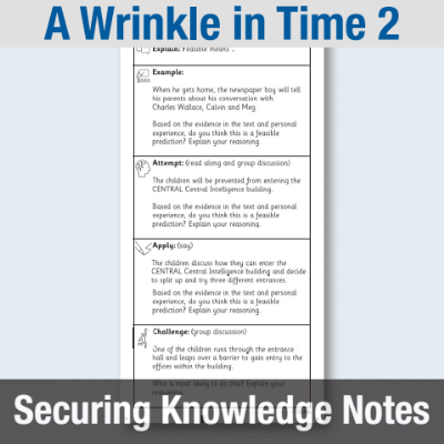 Image of Year 5 Reading (A Wrinkle in Time 2) Knowledge Notes SKN CUSP Resource