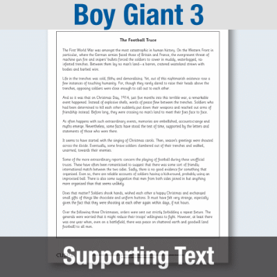 Image of Year 5 Reading (Boy Giant 3) Supporting Text ST CUSP Resource