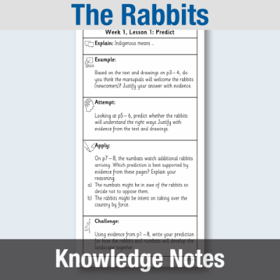 Image of Year 5 Reading (The Rabbits) Knowledge Notes KN CUSP Resource