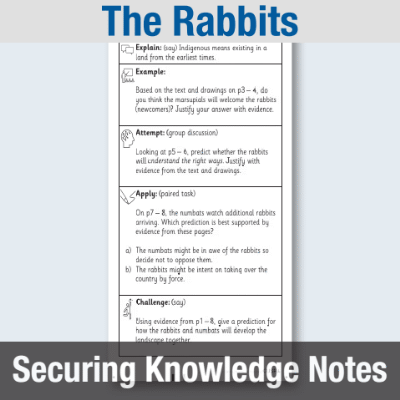 Image of Year 5 Reading (The Rabbits) Knowledge Notes SKN CUSP Resource
