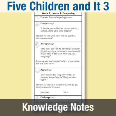 Image of Year 5 Reading (Five Children and It 3) Knowledge Notes KN CUSP Resource