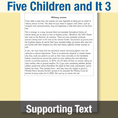 Image of Year 5 Reading (Five Children and It 3) Supporting Text ST CUSP Resource