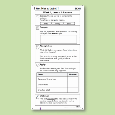 Y5 Reading (I am Not a Label 1) Knowledge Notes SKN