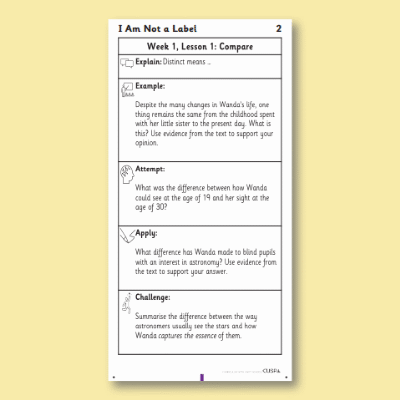 Y5 Reading (I am Not a Label 2) Knowledge Notes KN