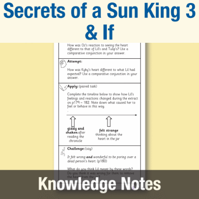 Image of Year 5 Reading (Secrets of a Sun King 3 & If) Knowledge Notes KN CUSP Resource