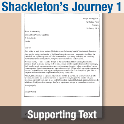 Image of Year 5 Reading (Shackleton's Journey 1) Supporting Text ST CUSP Resource