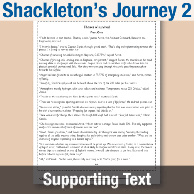 Image of Year 5 Reading (Shackleton's Journey 2) Supporting Text ST CUSP Resource