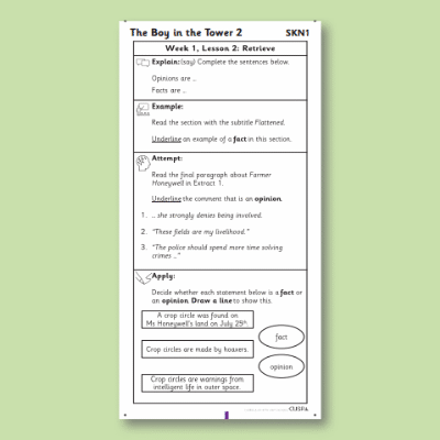 Y5 Reading (The Boy in the Tower 2) Knowledge Notes SKN