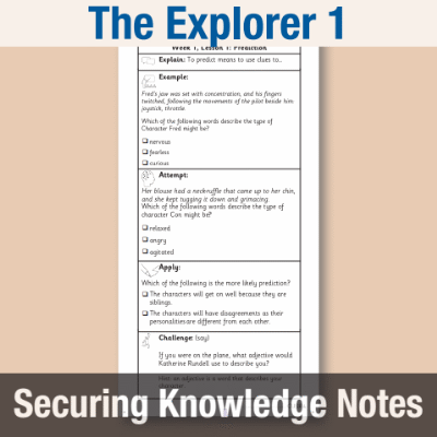 Image of Year 5 Reading (The Explorer 1) Knowledge Notes SKN CUSP Resource