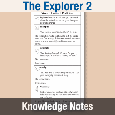 Image of Year 5 Reading (The Explorer 2) Knowledge Notes KN CUSP Resource
