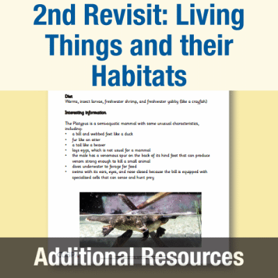 Image of Year 5 Science (2nd Revisit: Living Things and their Habitats) AR2 8x Animal Information Sheets CUSP Resource