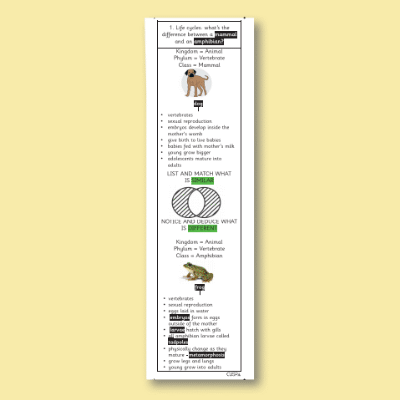 Y5 Science (Living Things and their Habitats) Knowledge Notes KN