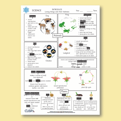 Y5 Science (Living Things and their Habitats) Knowledge Organiser KO