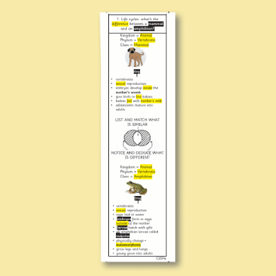 Y5 Science (Living Things and their Habitats) Knowledge Notes SKN