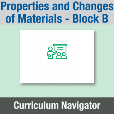 Image of Year 05 Science (Properties and Changes of Materials - Block B) Curriculum navigator CUSP ResourceAccess Spring 140x195mm Printed in Black;    1 Leaf Set in pads of 16
