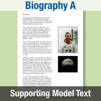 Image of Year 5 Writing A (Biography) Supporting Model Text SMT CUSP Resource