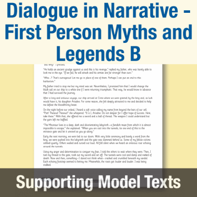 Image of Year 5 Writing B (Dialogue in Narrative - First Person Myths and Legends) Supporting Model Text SMT CUSP Resource
