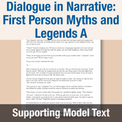 Image of Year 5 Writing A (Dialogue in Narrative: First Person Myths and Legends) Supporting Model Text SMT CUSP Resource