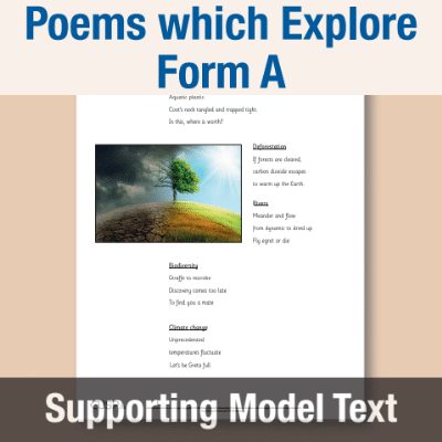 Image of Year 5 Writing A (Poems which Explore Form) Supporting Model Text SMT CUSP Resource