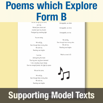 Image of Year 5 Writing B (Poems which Explore Form) Supporting Model Text SMT CUSP Resource