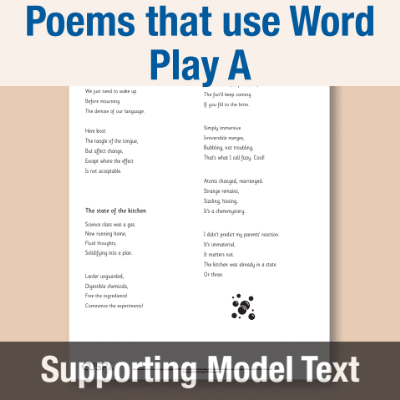 Image of Year 5 Writing A (Poems that use Word Play) Supporting Model Text SMT CUSP Resource