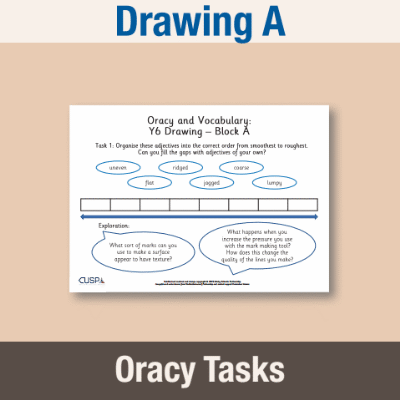 Image of Year 6 Art and Design A (Drawing) Oracy Tasks OT CUSP Resource
