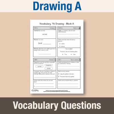 Image of Year 6 Art and Design A (Drawing) Vocabulary Questions VQ CUSP Resource