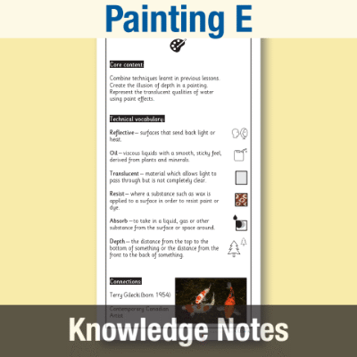 Image of Year 6 Art and Design E (Painting) Knowledge Notes KN CUSP Resource