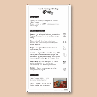 Y6 Art and Design B (Painting and Collage) Knowledge Notes KN