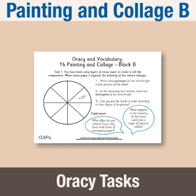 Image of Year 6 Art and Design B (Painting and Collage) Oracy Tasks OT CUSP Resource