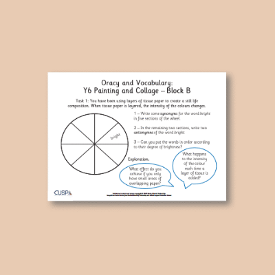 Y6 Art and Design B (Painting and Collage) Oracy Tasks OT