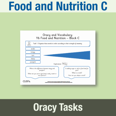 Image of Year 6 Design and Technology C (Food and Nutrition) Oracy Tasks OT CUSP Resource